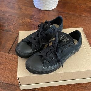 All Black Converse Low Tops